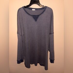 Free People size L washed black long sleeve tunic